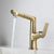 Centerset Lavatory Faucet Glam Style Faucet with Single Lever Handle Gold Clearhalo 'Bathroom Remodel & Bathroom Fixtures' 'Bathroom Sink Faucets' 'Bathroom Sinks & Faucet Components' 'bathroom_sink_faucets' 'Home Improvement' 'home_improvement' 'home_improvement_bathroom_sink_faucets' 7078573