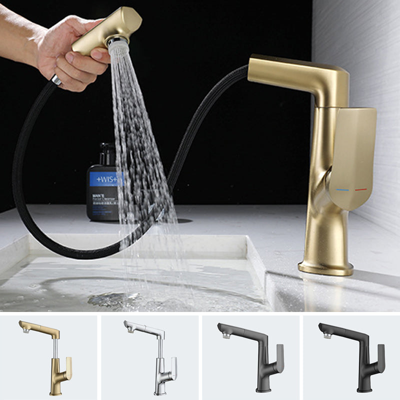 Centerset Lavatory Faucet Glam Style Faucet with Single Lever Handle Clearhalo 'Bathroom Remodel & Bathroom Fixtures' 'Bathroom Sink Faucets' 'Bathroom Sinks & Faucet Components' 'bathroom_sink_faucets' 'Home Improvement' 'home_improvement' 'home_improvement_bathroom_sink_faucets' 7078579