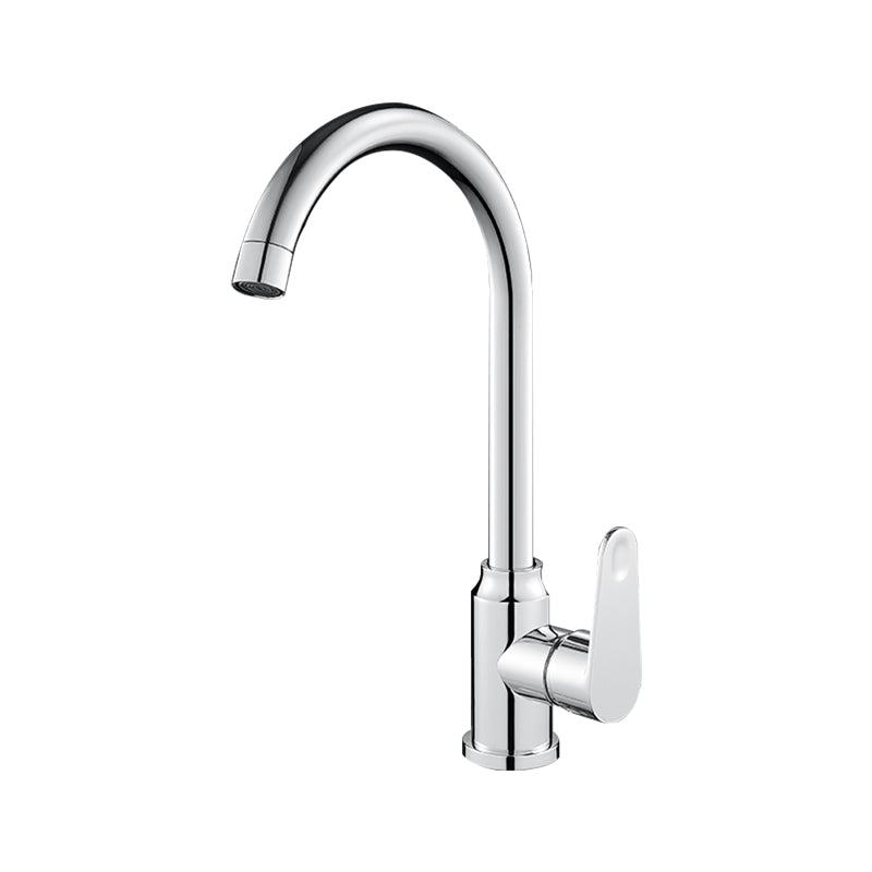 Stainless Steel Kitchen Faucet High Arch Standard Kitchen Faucet with No Sensor Single Pattern Round Faucet Cold Water Dispensers Clearhalo 'Home Improvement' 'home_improvement' 'home_improvement_kitchen_faucets' 'Kitchen Faucets' 'Kitchen Remodel & Kitchen Fixtures' 'Kitchen Sinks & Faucet Components' 'kitchen_faucets' 7078670