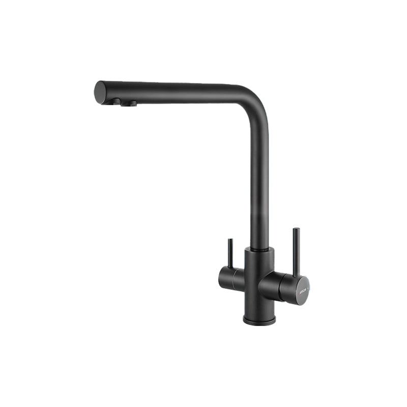 High Arch Kitchen Faucet Stainless Steel Kitchen Faucet with No Sensor Black Faucet with Water Filtration Clearhalo 'Home Improvement' 'home_improvement' 'home_improvement_kitchen_faucets' 'Kitchen Faucets' 'Kitchen Remodel & Kitchen Fixtures' 'Kitchen Sinks & Faucet Components' 'kitchen_faucets' 7078694