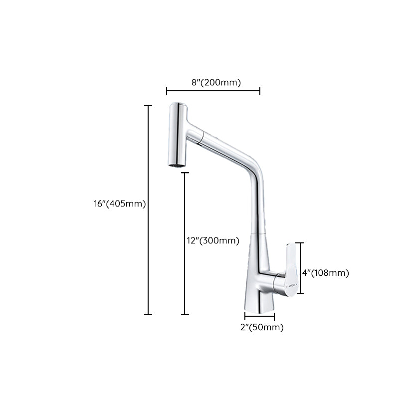 High Arch Kitchen Faucet Stainless Steel Kitchen Faucet with No Sensor Clearhalo 'Home Improvement' 'home_improvement' 'home_improvement_kitchen_faucets' 'Kitchen Faucets' 'Kitchen Remodel & Kitchen Fixtures' 'Kitchen Sinks & Faucet Components' 'kitchen_faucets' 7078700