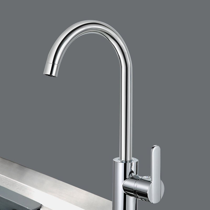 Metal Kitchen Faucet High Arch 1 Hole Kitchen Faucet with No Sensor Clearhalo 'Home Improvement' 'home_improvement' 'home_improvement_kitchen_faucets' 'Kitchen Faucets' 'Kitchen Remodel & Kitchen Fixtures' 'Kitchen Sinks & Faucet Components' 'kitchen_faucets' 7078712