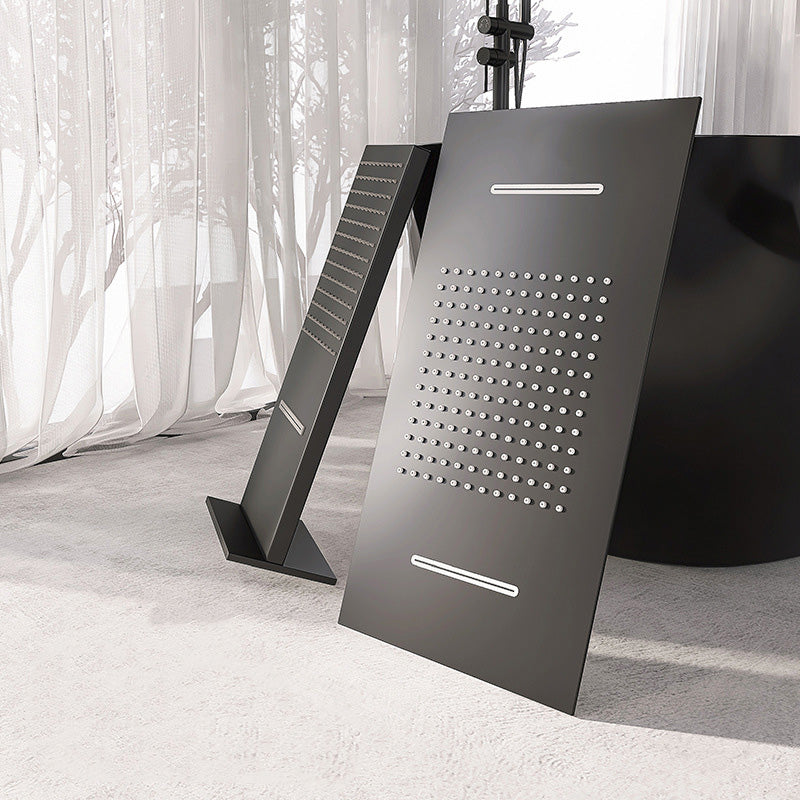 Modern Shower System Brass Slide Bar Included Adjustable Shower Head Shower Combo Clearhalo 'Bathroom Remodel & Bathroom Fixtures' 'Home Improvement' 'home_improvement' 'home_improvement_shower_faucets' 'Shower Faucets & Systems' 'shower_faucets' 'Showers & Bathtubs Plumbing' 'Showers & Bathtubs' 7078768