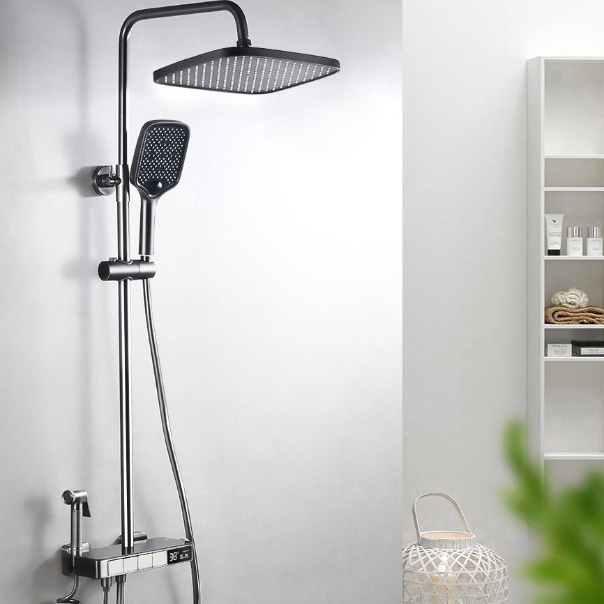 Shower Trim Square Massage Jet Handheld Shower Head Shower System Clearhalo 'Bathroom Remodel & Bathroom Fixtures' 'Home Improvement' 'home_improvement' 'home_improvement_shower_faucets' 'Shower Faucets & Systems' 'shower_faucets' 'Showers & Bathtubs Plumbing' 'Showers & Bathtubs' 7078868