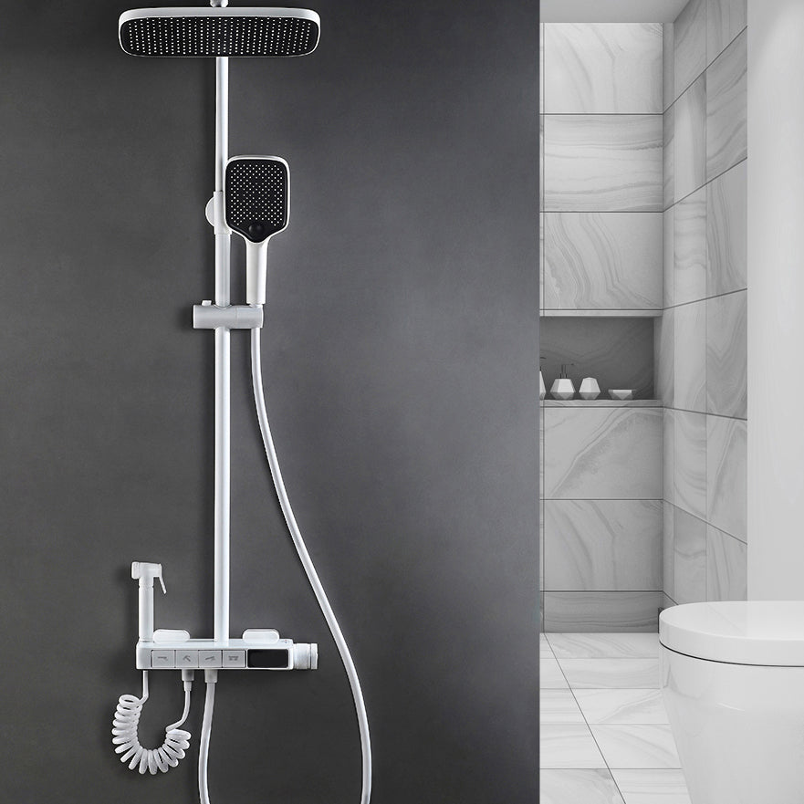 Shower Trim Square Massage Jet Handheld Shower Head Shower System Clearhalo 'Bathroom Remodel & Bathroom Fixtures' 'Home Improvement' 'home_improvement' 'home_improvement_shower_faucets' 'Shower Faucets & Systems' 'shower_faucets' 'Showers & Bathtubs Plumbing' 'Showers & Bathtubs' 7078870