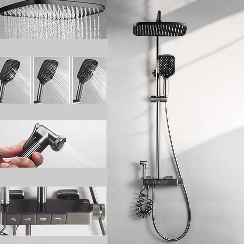 Shower Trim Square Massage Jet Handheld Shower Head Shower System Digital Display Not Included Clearhalo 'Bathroom Remodel & Bathroom Fixtures' 'Home Improvement' 'home_improvement' 'home_improvement_shower_faucets' 'Shower Faucets & Systems' 'shower_faucets' 'Showers & Bathtubs Plumbing' 'Showers & Bathtubs' 7078874