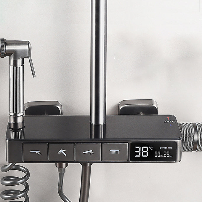 Shower Trim Square Massage Jet Handheld Shower Head Shower System Clearhalo 'Bathroom Remodel & Bathroom Fixtures' 'Home Improvement' 'home_improvement' 'home_improvement_shower_faucets' 'Shower Faucets & Systems' 'shower_faucets' 'Showers & Bathtubs Plumbing' 'Showers & Bathtubs' 7078878