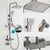 Grey Shower System Square Handheld Shower Head Wall Mounted Rain Shower System Smoke Gray 4 Temperature Control Clearhalo 'Bathroom Remodel & Bathroom Fixtures' 'Home Improvement' 'home_improvement' 'home_improvement_shower_faucets' 'Shower Faucets & Systems' 'shower_faucets' 'Showers & Bathtubs Plumbing' 'Showers & Bathtubs' 7079006