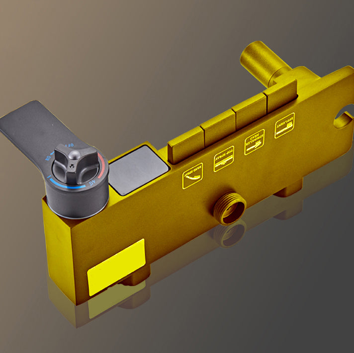 Grey Shower System Square Handheld Shower Head Wall Mounted Rain Shower System Clearhalo 'Bathroom Remodel & Bathroom Fixtures' 'Home Improvement' 'home_improvement' 'home_improvement_shower_faucets' 'Shower Faucets & Systems' 'shower_faucets' 'Showers & Bathtubs Plumbing' 'Showers & Bathtubs' 7079007