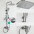 Grey Shower System Square Handheld Shower Head Wall Mounted Rain Shower System Grey 3 Temperature Control Clearhalo 'Bathroom Remodel & Bathroom Fixtures' 'Home Improvement' 'home_improvement' 'home_improvement_shower_faucets' 'Shower Faucets & Systems' 'shower_faucets' 'Showers & Bathtubs Plumbing' 'Showers & Bathtubs' 7079018