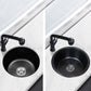 Stainless Steel Round Sink in Black Single Bowl Undermount Sink with Basket Strainer Clearhalo 'Home Improvement' 'home_improvement' 'home_improvement_kitchen_sinks' 'Kitchen Remodel & Kitchen Fixtures' 'Kitchen Sinks & Faucet Components' 'Kitchen Sinks' 'kitchen_sinks' 7079028