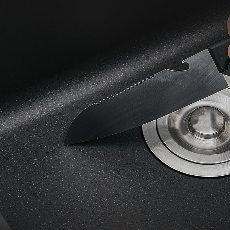 Quartz Kitchen Sink Single Bowl Kitchen Sink with Drain Strainer Kit Clearhalo 'Home Improvement' 'home_improvement' 'home_improvement_kitchen_sinks' 'Kitchen Remodel & Kitchen Fixtures' 'Kitchen Sinks & Faucet Components' 'Kitchen Sinks' 'kitchen_sinks' 7079148