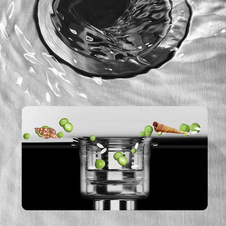 Single Bowl Kitchen Sink Stainless Steel Rectangular Undermount Kitchen Sink with Faucet Clearhalo 'Home Improvement' 'home_improvement' 'home_improvement_kitchen_sinks' 'Kitchen Remodel & Kitchen Fixtures' 'Kitchen Sinks & Faucet Components' 'Kitchen Sinks' 'kitchen_sinks' 7079208