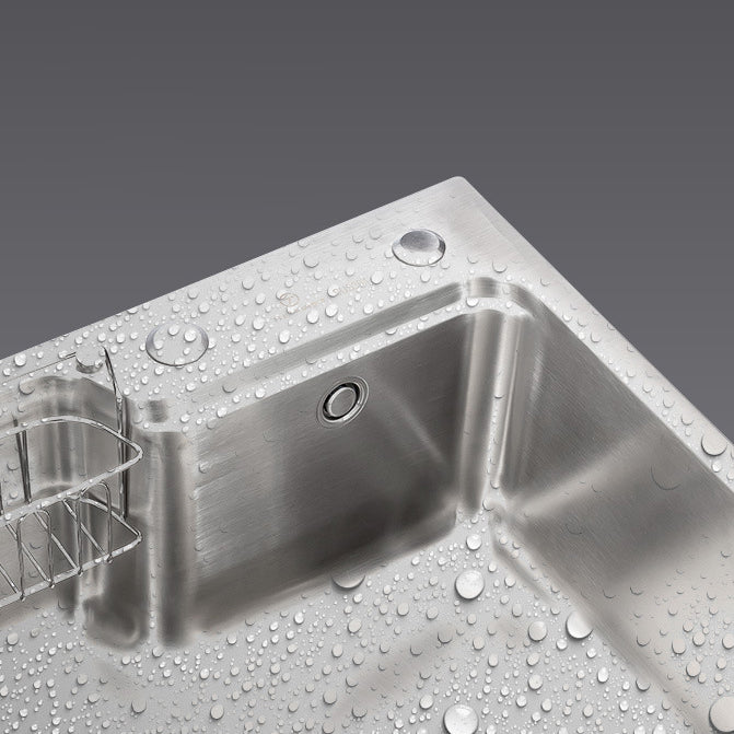 Stainless Steel Kitchen Sink Single Bowl Kitchen Sink(Not Included Faucet) Clearhalo 'Home Improvement' 'home_improvement' 'home_improvement_kitchen_sinks' 'Kitchen Remodel & Kitchen Fixtures' 'Kitchen Sinks & Faucet Components' 'Kitchen Sinks' 'kitchen_sinks' 7079227