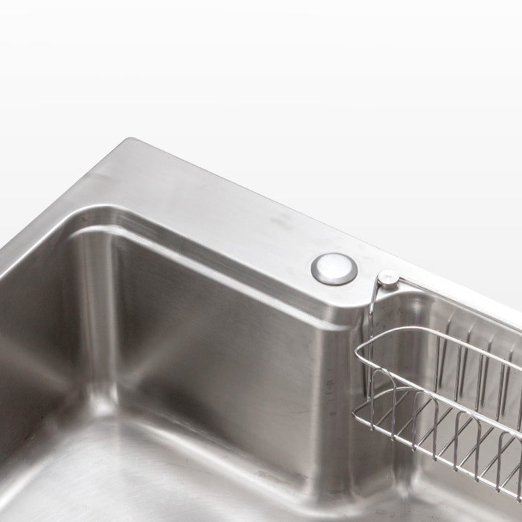 Stainless Steel Kitchen Sink Single Bowl Kitchen Sink(Not Included Faucet) Clearhalo 'Home Improvement' 'home_improvement' 'home_improvement_kitchen_sinks' 'Kitchen Remodel & Kitchen Fixtures' 'Kitchen Sinks & Faucet Components' 'Kitchen Sinks' 'kitchen_sinks' 7079228