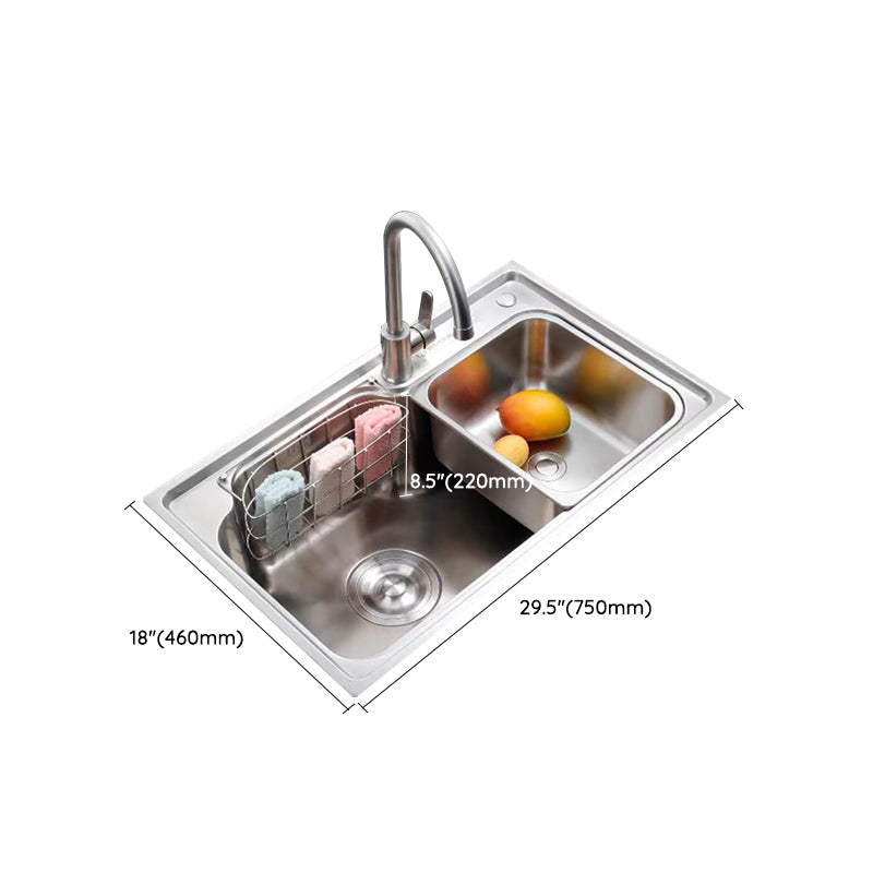 Stainless Steel Kitchen Sink Single Bowl Kitchen Sink(Not Included Faucet) Clearhalo 'Home Improvement' 'home_improvement' 'home_improvement_kitchen_sinks' 'Kitchen Remodel & Kitchen Fixtures' 'Kitchen Sinks & Faucet Components' 'Kitchen Sinks' 'kitchen_sinks' 7079233