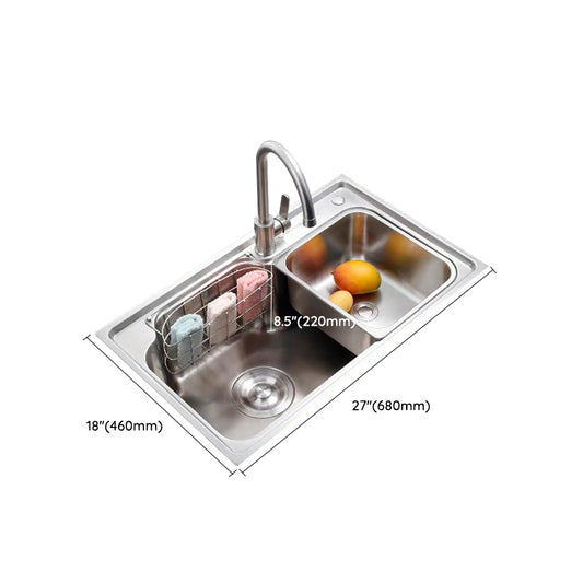 Stainless Steel Kitchen Sink Single Bowl Kitchen Sink(Not Included Faucet) Clearhalo 'Home Improvement' 'home_improvement' 'home_improvement_kitchen_sinks' 'Kitchen Remodel & Kitchen Fixtures' 'Kitchen Sinks & Faucet Components' 'Kitchen Sinks' 'kitchen_sinks' 7079239