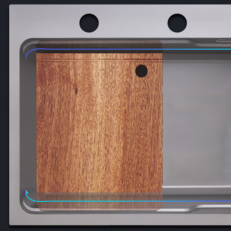 Drop-In Kitchen Sink Stainless Steel Kitchen Sink with Faucet Included Clearhalo 'Home Improvement' 'home_improvement' 'home_improvement_kitchen_sinks' 'Kitchen Remodel & Kitchen Fixtures' 'Kitchen Sinks & Faucet Components' 'Kitchen Sinks' 'kitchen_sinks' 7079245