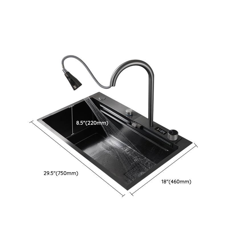 Contemporary Style Kitchen Sink Stainless Steel Drop-In Kitchen Sink with Cutting Board Clearhalo 'Home Improvement' 'home_improvement' 'home_improvement_kitchen_sinks' 'Kitchen Remodel & Kitchen Fixtures' 'Kitchen Sinks & Faucet Components' 'Kitchen Sinks' 'kitchen_sinks' 7079290