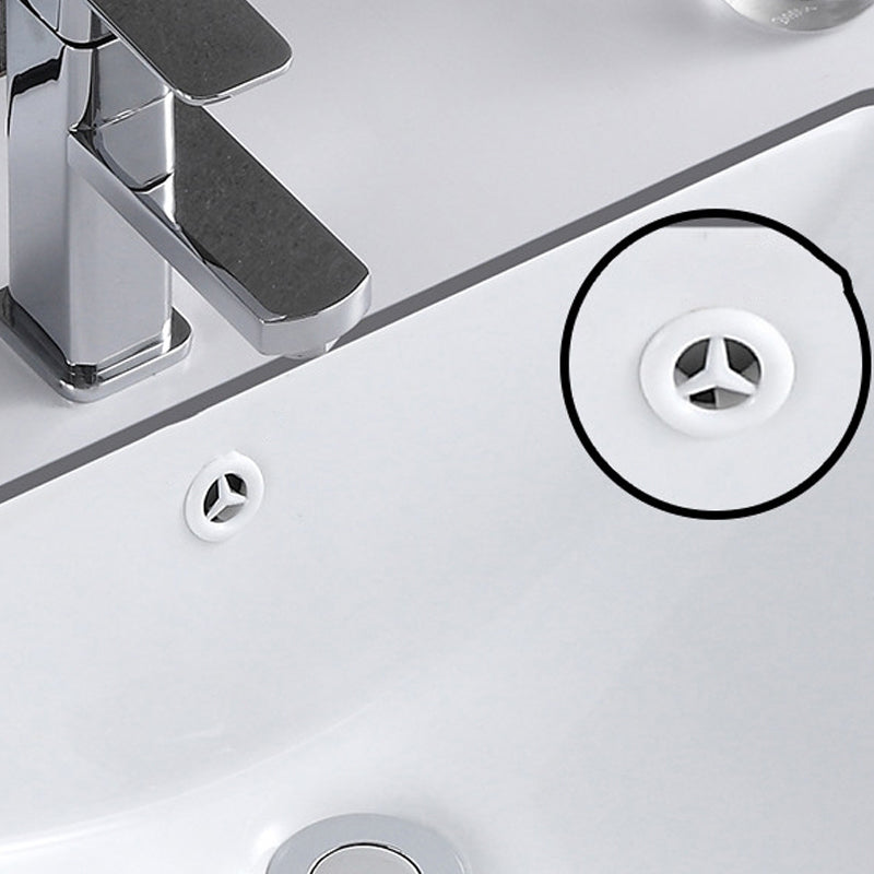 Traditional Undermount Vanity Sink Rectangular Porcelain with Pop-Up Drain Basin Sink Clearhalo 'Bathroom Remodel & Bathroom Fixtures' 'Bathroom Sinks & Faucet Components' 'Bathroom Sinks' 'bathroom_sink' 'Home Improvement' 'home_improvement' 'home_improvement_bathroom_sink' 7079299