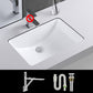 Traditional Undermount Vanity Sink Rectangular Porcelain with Pop-Up Drain Basin Sink 21"L x 15"W x 8"H Sink Clearhalo 'Bathroom Remodel & Bathroom Fixtures' 'Bathroom Sinks & Faucet Components' 'Bathroom Sinks' 'bathroom_sink' 'Home Improvement' 'home_improvement' 'home_improvement_bathroom_sink' 7079310