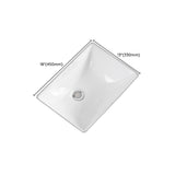 Traditional Undermount Vanity Sink Rectangular Porcelain with Pop-Up Drain Basin Sink Clearhalo 'Bathroom Remodel & Bathroom Fixtures' 'Bathroom Sinks & Faucet Components' 'Bathroom Sinks' 'bathroom_sink' 'Home Improvement' 'home_improvement' 'home_improvement_bathroom_sink' 7079328