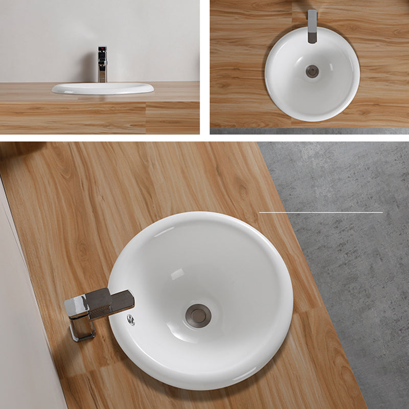 Traditional Drop-in Bathroom Sink Oval Porcelain with Overflow and Faucet Basin Clearhalo 'Bathroom Remodel & Bathroom Fixtures' 'Bathroom Sinks & Faucet Components' 'Bathroom Sinks' 'bathroom_sink' 'Home Improvement' 'home_improvement' 'home_improvement_bathroom_sink' 7079357