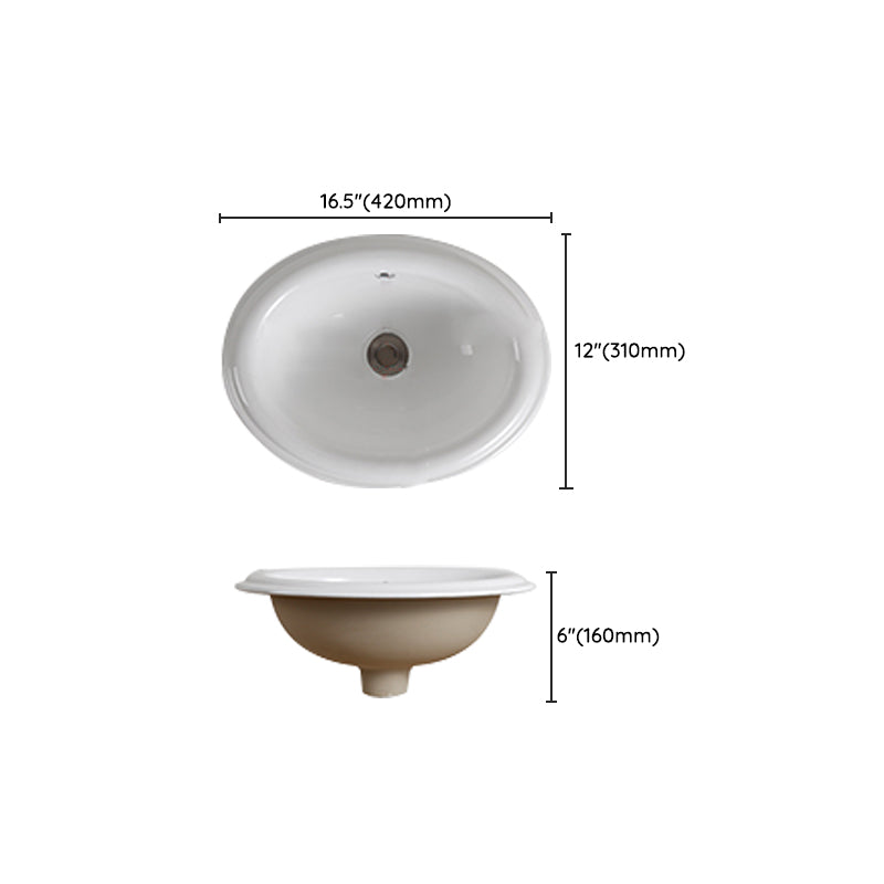 Traditional Drop-in Bathroom Sink Oval Porcelain with Overflow and Faucet Basin Clearhalo 'Bathroom Remodel & Bathroom Fixtures' 'Bathroom Sinks & Faucet Components' 'Bathroom Sinks' 'bathroom_sink' 'Home Improvement' 'home_improvement' 'home_improvement_bathroom_sink' 7079375