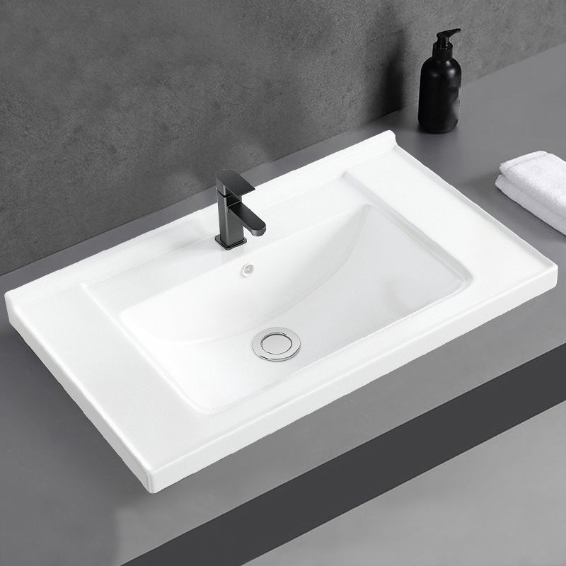 Basic Bathroom Sink Overflow Hole White Vessel Lavatory Sink (Not Included Faucet) Clearhalo 'Bathroom Remodel & Bathroom Fixtures' 'Bathroom Sinks & Faucet Components' 'Bathroom Sinks' 'bathroom_sink' 'Home Improvement' 'home_improvement' 'home_improvement_bathroom_sink' 7079386
