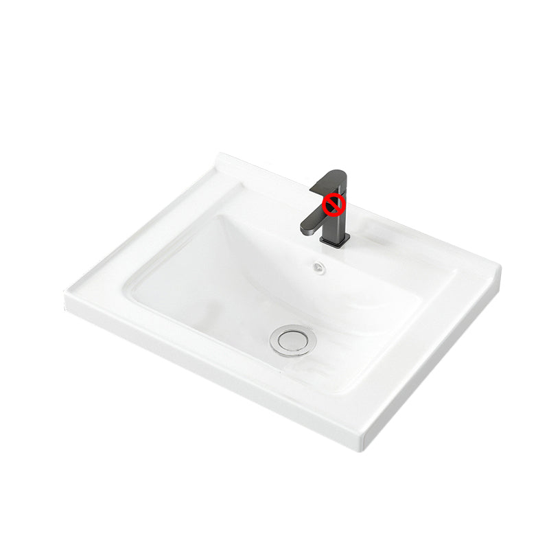 Basic Bathroom Sink Overflow Hole White Vessel Lavatory Sink (Not Included Faucet) 24"L x 16"W x 7"H Clearhalo 'Bathroom Remodel & Bathroom Fixtures' 'Bathroom Sinks & Faucet Components' 'Bathroom Sinks' 'bathroom_sink' 'Home Improvement' 'home_improvement' 'home_improvement_bathroom_sink' 7079387
