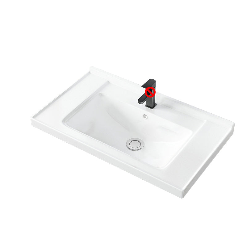 Basic Bathroom Sink Overflow Hole White Vessel Lavatory Sink (Not Included Faucet) 24"L x 19"W x 7"H Clearhalo 'Bathroom Remodel & Bathroom Fixtures' 'Bathroom Sinks & Faucet Components' 'Bathroom Sinks' 'bathroom_sink' 'Home Improvement' 'home_improvement' 'home_improvement_bathroom_sink' 7079388