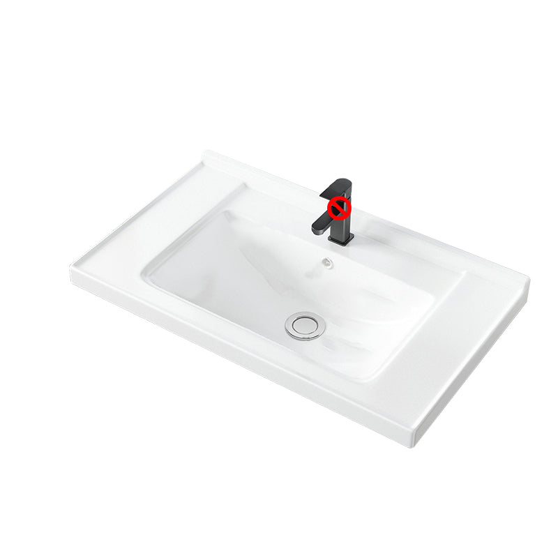 Basic Bathroom Sink Overflow Hole White Vessel Lavatory Sink (Not Included Faucet) 28"L x 19"W x 7"H Clearhalo 'Bathroom Remodel & Bathroom Fixtures' 'Bathroom Sinks & Faucet Components' 'Bathroom Sinks' 'bathroom_sink' 'Home Improvement' 'home_improvement' 'home_improvement_bathroom_sink' 7079390