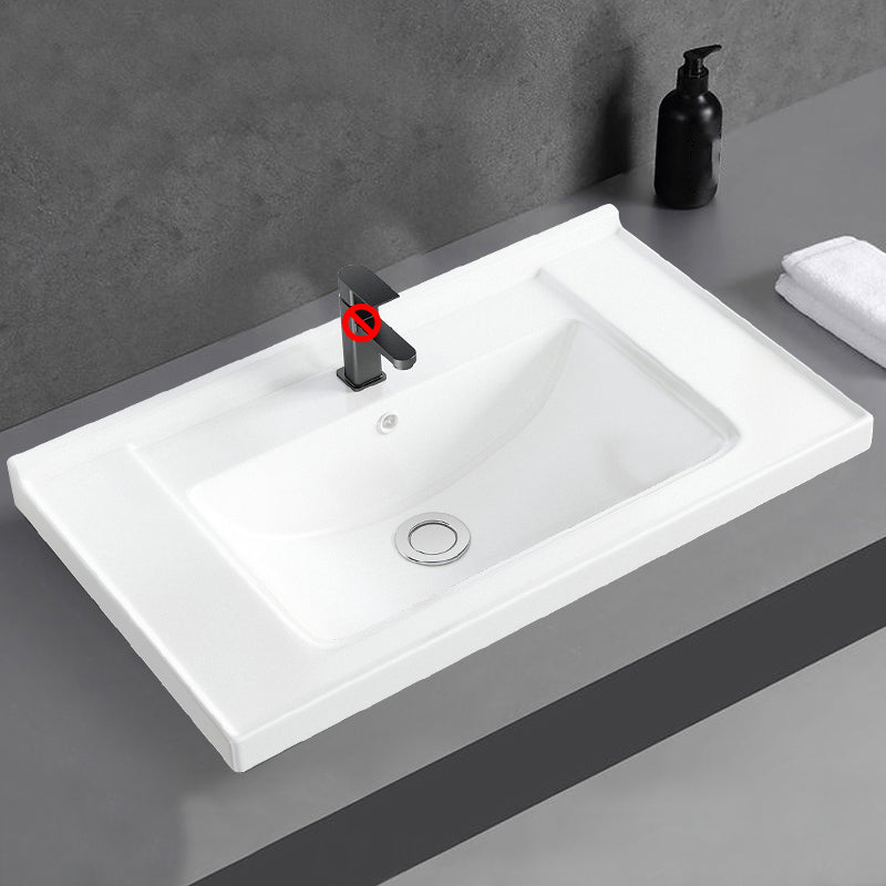 Basic Bathroom Sink Overflow Hole White Vessel Lavatory Sink (Not Included Faucet) Clearhalo 'Bathroom Remodel & Bathroom Fixtures' 'Bathroom Sinks & Faucet Components' 'Bathroom Sinks' 'bathroom_sink' 'Home Improvement' 'home_improvement' 'home_improvement_bathroom_sink' 7079394