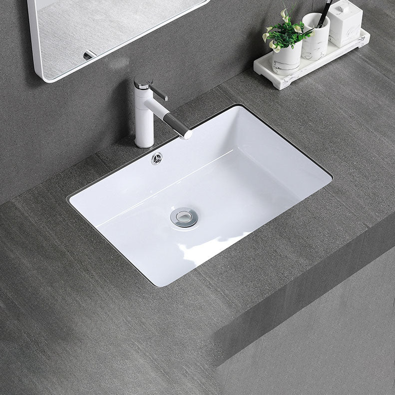 Modern Bathroom Sink Rectangular Vessel Lavatory Sink Pop-Up Drain Clearhalo 'Bathroom Remodel & Bathroom Fixtures' 'Bathroom Sinks & Faucet Components' 'Bathroom Sinks' 'bathroom_sink' 'Home Improvement' 'home_improvement' 'home_improvement_bathroom_sink' 7079454