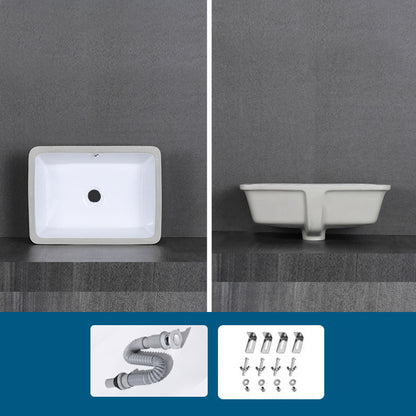 Modern Bathroom Sink Rectangular Vessel Lavatory Sink Pop-Up Drain 14"L x 13"W x 7"H Sink Clearhalo 'Bathroom Remodel & Bathroom Fixtures' 'Bathroom Sinks & Faucet Components' 'Bathroom Sinks' 'bathroom_sink' 'Home Improvement' 'home_improvement' 'home_improvement_bathroom_sink' 7079455