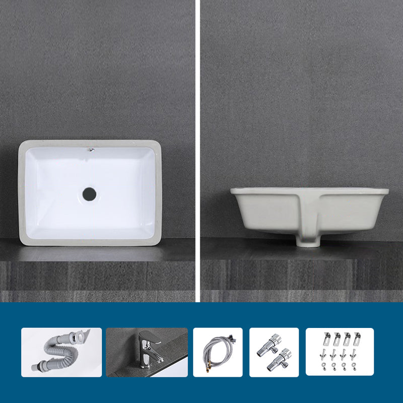 Modern Bathroom Sink Rectangular Vessel Lavatory Sink Pop-Up Drain 16"L x 14"W x 7"H Sink Clearhalo 'Bathroom Remodel & Bathroom Fixtures' 'Bathroom Sinks & Faucet Components' 'Bathroom Sinks' 'bathroom_sink' 'Home Improvement' 'home_improvement' 'home_improvement_bathroom_sink' 7079458