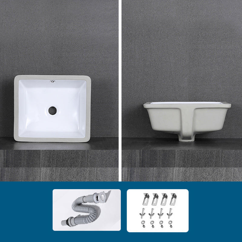 Modern Bathroom Sink Rectangular Vessel Lavatory Sink Pop-Up Drain 16"L x 16"W x 7"H Sink Clearhalo 'Bathroom Remodel & Bathroom Fixtures' 'Bathroom Sinks & Faucet Components' 'Bathroom Sinks' 'bathroom_sink' 'Home Improvement' 'home_improvement' 'home_improvement_bathroom_sink' 7079462
