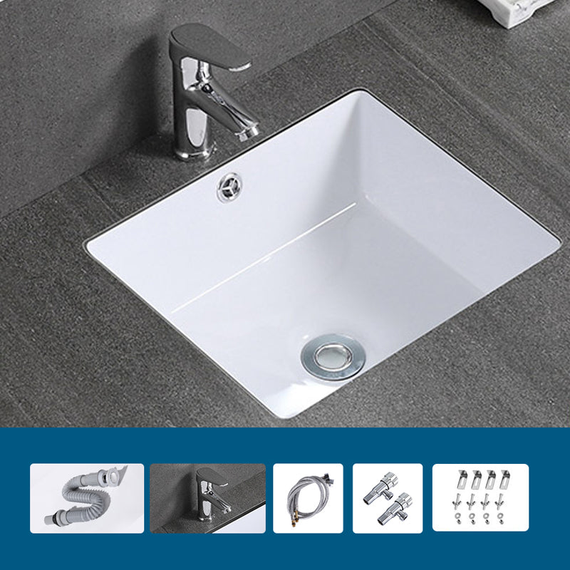 Modern Bathroom Sink Rectangular Vessel Lavatory Sink Pop-Up Drain 16"L x 16"W x 7"H Sink with Faucet Clearhalo 'Bathroom Remodel & Bathroom Fixtures' 'Bathroom Sinks & Faucet Components' 'Bathroom Sinks' 'bathroom_sink' 'Home Improvement' 'home_improvement' 'home_improvement_bathroom_sink' 7079464