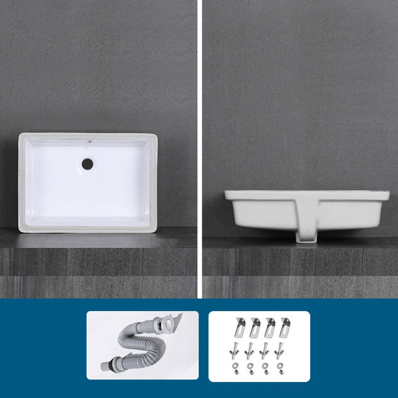 Modern Bathroom Sink Rectangular Vessel Lavatory Sink Pop-Up Drain 20"L x 16"W x 7"H Sink Clearhalo 'Bathroom Remodel & Bathroom Fixtures' 'Bathroom Sinks & Faucet Components' 'Bathroom Sinks' 'bathroom_sink' 'Home Improvement' 'home_improvement' 'home_improvement_bathroom_sink' 7079466