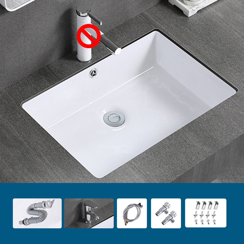 Modern Bathroom Sink Rectangular Vessel Lavatory Sink Pop-Up Drain 19"L x 14"W x 8"H Sink with Faucet Clearhalo 'Bathroom Remodel & Bathroom Fixtures' 'Bathroom Sinks & Faucet Components' 'Bathroom Sinks' 'bathroom_sink' 'Home Improvement' 'home_improvement' 'home_improvement_bathroom_sink' 7079470