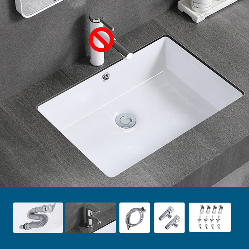 Modern Bathroom Sink Rectangular Vessel Lavatory Sink Pop-Up Drain 20"L x 16"W x 7"H Sink with Faucet Clearhalo 'Bathroom Remodel & Bathroom Fixtures' 'Bathroom Sinks & Faucet Components' 'Bathroom Sinks' 'bathroom_sink' 'Home Improvement' 'home_improvement' 'home_improvement_bathroom_sink' 7079471