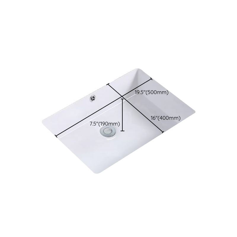 Modern Bathroom Sink Rectangular Vessel Lavatory Sink Pop-Up Drain Clearhalo 'Bathroom Remodel & Bathroom Fixtures' 'Bathroom Sinks & Faucet Components' 'Bathroom Sinks' 'bathroom_sink' 'Home Improvement' 'home_improvement' 'home_improvement_bathroom_sink' 7079478