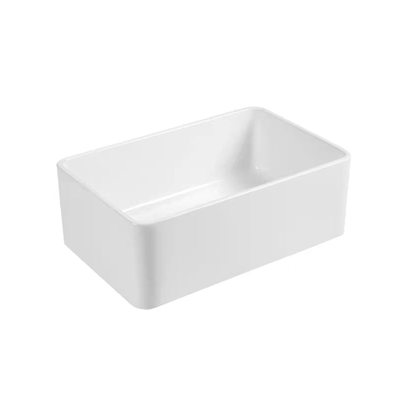 Farm Style Bathroom Sink Ceramic Rectangular Washroom Sink with Faucet 29.9"L x 18.1"W x 9.8"H Sink Clearhalo 'Bathroom Remodel & Bathroom Fixtures' 'Bathroom Sinks & Faucet Components' 'Bathroom Sinks' 'bathroom_sink' 'Home Improvement' 'home_improvement' 'home_improvement_bathroom_sink' 7079485