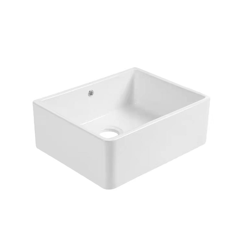Farm Style Bathroom Sink Ceramic Rectangular Washroom Sink with Faucet 23"L x 19"W x 8"H Sink Clearhalo 'Bathroom Remodel & Bathroom Fixtures' 'Bathroom Sinks & Faucet Components' 'Bathroom Sinks' 'bathroom_sink' 'Home Improvement' 'home_improvement' 'home_improvement_bathroom_sink' 7079488
