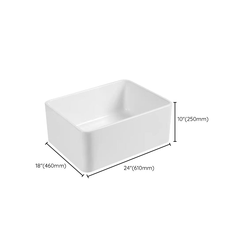 Farm Style Bathroom Sink Ceramic Rectangular Washroom Sink with Faucet Clearhalo 'Bathroom Remodel & Bathroom Fixtures' 'Bathroom Sinks & Faucet Components' 'Bathroom Sinks' 'bathroom_sink' 'Home Improvement' 'home_improvement' 'home_improvement_bathroom_sink' 7079511