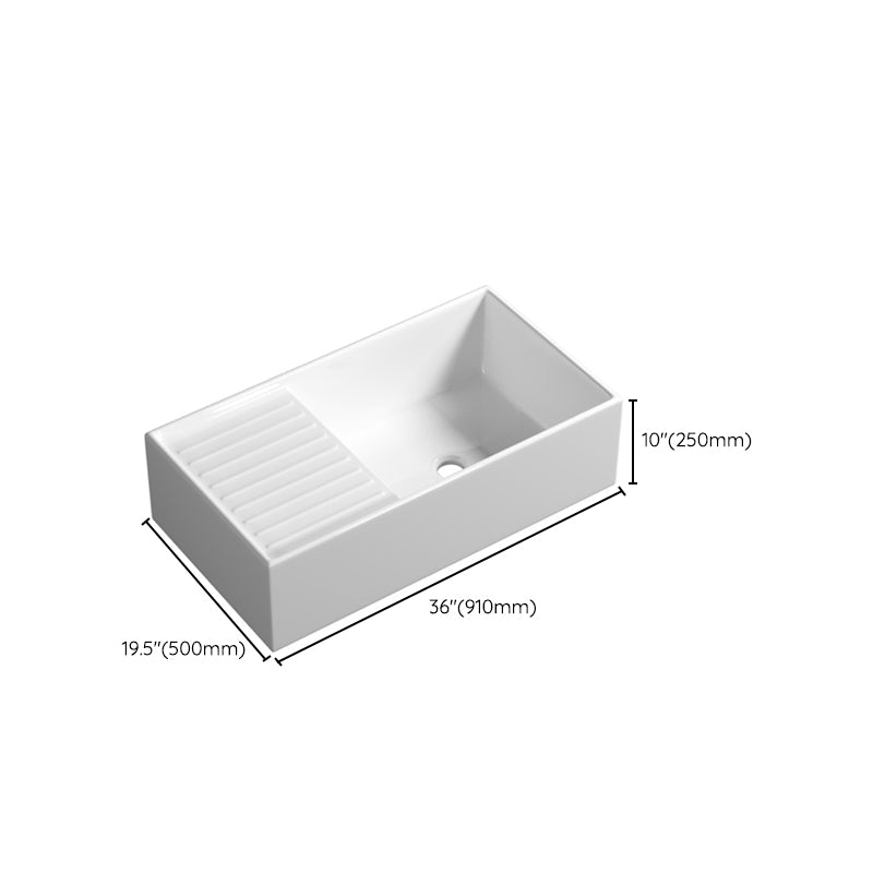 Farm Style Bathroom Sink Ceramic Rectangular Washroom Sink with Faucet Clearhalo 'Bathroom Remodel & Bathroom Fixtures' 'Bathroom Sinks & Faucet Components' 'Bathroom Sinks' 'bathroom_sink' 'Home Improvement' 'home_improvement' 'home_improvement_bathroom_sink' 7079516