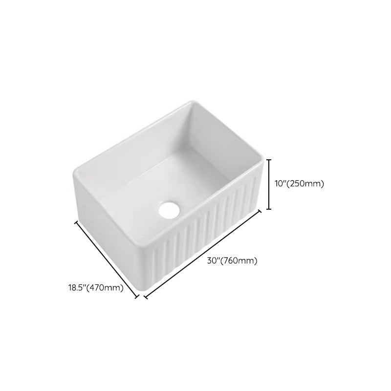 Farm Style Bathroom Sink Ceramic Rectangular Washroom Sink with Faucet Clearhalo 'Bathroom Remodel & Bathroom Fixtures' 'Bathroom Sinks & Faucet Components' 'Bathroom Sinks' 'bathroom_sink' 'Home Improvement' 'home_improvement' 'home_improvement_bathroom_sink' 7079519