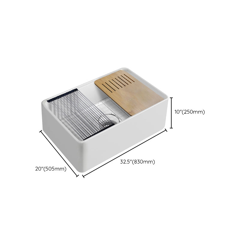 Farm Style Bathroom Sink Ceramic Rectangular Washroom Sink with Faucet Clearhalo 'Bathroom Remodel & Bathroom Fixtures' 'Bathroom Sinks & Faucet Components' 'Bathroom Sinks' 'bathroom_sink' 'Home Improvement' 'home_improvement' 'home_improvement_bathroom_sink' 7079520