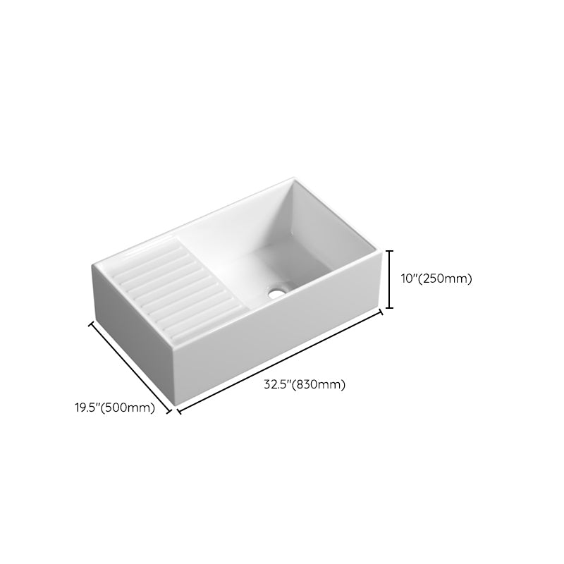 Farm Style Bathroom Sink Ceramic Rectangular Washroom Sink with Faucet Clearhalo 'Bathroom Remodel & Bathroom Fixtures' 'Bathroom Sinks & Faucet Components' 'Bathroom Sinks' 'bathroom_sink' 'Home Improvement' 'home_improvement' 'home_improvement_bathroom_sink' 7079521