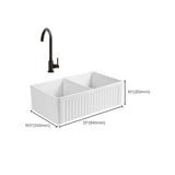 Farm Style Bathroom Sink Ceramic Rectangular Washroom Sink with Faucet Clearhalo 'Bathroom Remodel & Bathroom Fixtures' 'Bathroom Sinks & Faucet Components' 'Bathroom Sinks' 'bathroom_sink' 'Home Improvement' 'home_improvement' 'home_improvement_bathroom_sink' 7079523